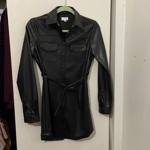 Black leather jacket